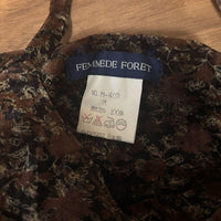 【新品】FEMMEDE FORET 花柄 キャミワンピース ロング M ベロア調