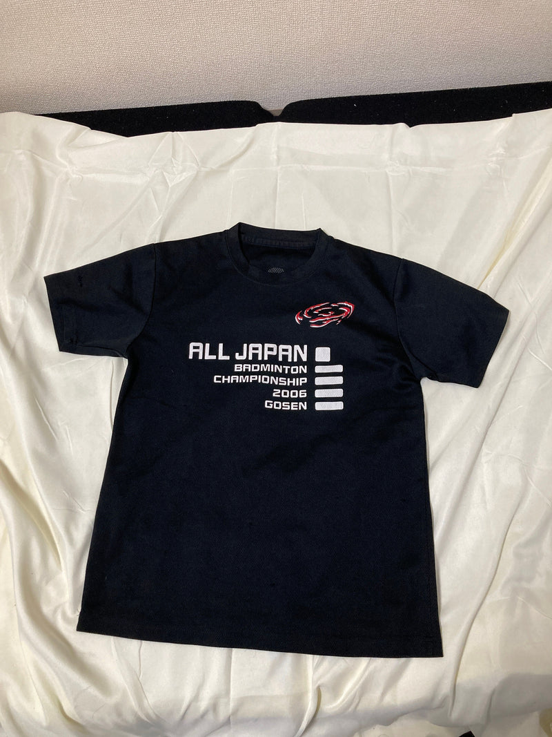 GOSEN ゴーセン バドミントン 2006年全日本選手権 大会Tシャツ 黒 S
