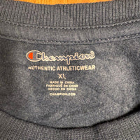 Champion キッズ ネイビー クルーネック トレーナー コットン