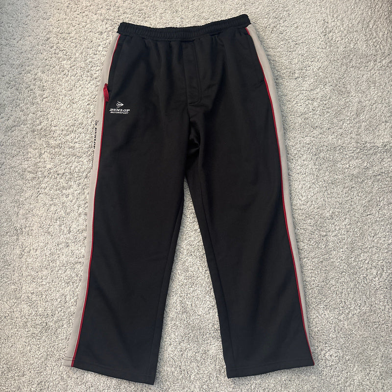 DUNLOP MOTORSPORT トラックパンツパンツ 黒 裏起毛
