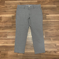 GAP ギャップ クロップドパンツ 総柄 ブラック ホワイト XL スリム