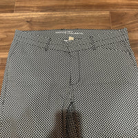 GAP ギャップ クロップドパンツ 総柄 ブラック ホワイト XL スリム