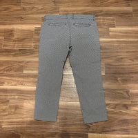 GAP ギャップ クロップドパンツ 総柄 ブラック ホワイト XL スリム