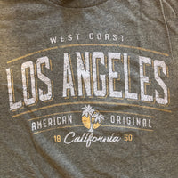 DELTA LOS ANGELES プリント Tシャツ オリーブ L ヤシの木