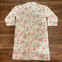 HANAE MORI パジャマ ワンピース 花柄 ホワイト F 新品 西川産業