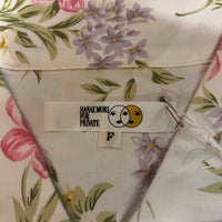 HANAE MORI パジャマ ワンピース 花柄 ホワイト F 新品 西川産業