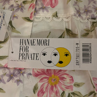 HANAE MORI パジャマ ワンピース 花柄 ホワイト F 新品 西川産業