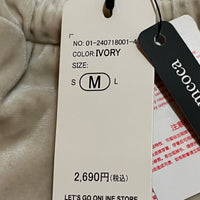 comcoca コムコカ ベロア フレアパンツ アイボリー M 新品 センター