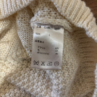 GLOBAL WORK グローバルワーク ニット アイボリー L ケーブル ラメ
