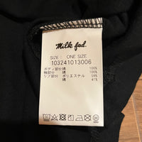 MILKFED ミルクフェド ロンT 黒 F レイヤード風 ボーダー ロゴ