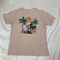 BACK NUMBER Disney Tシャツ ベージュ M ミッキー アロハ