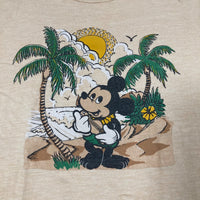 BACK NUMBER Disney Tシャツ ベージュ M ミッキー アロハ