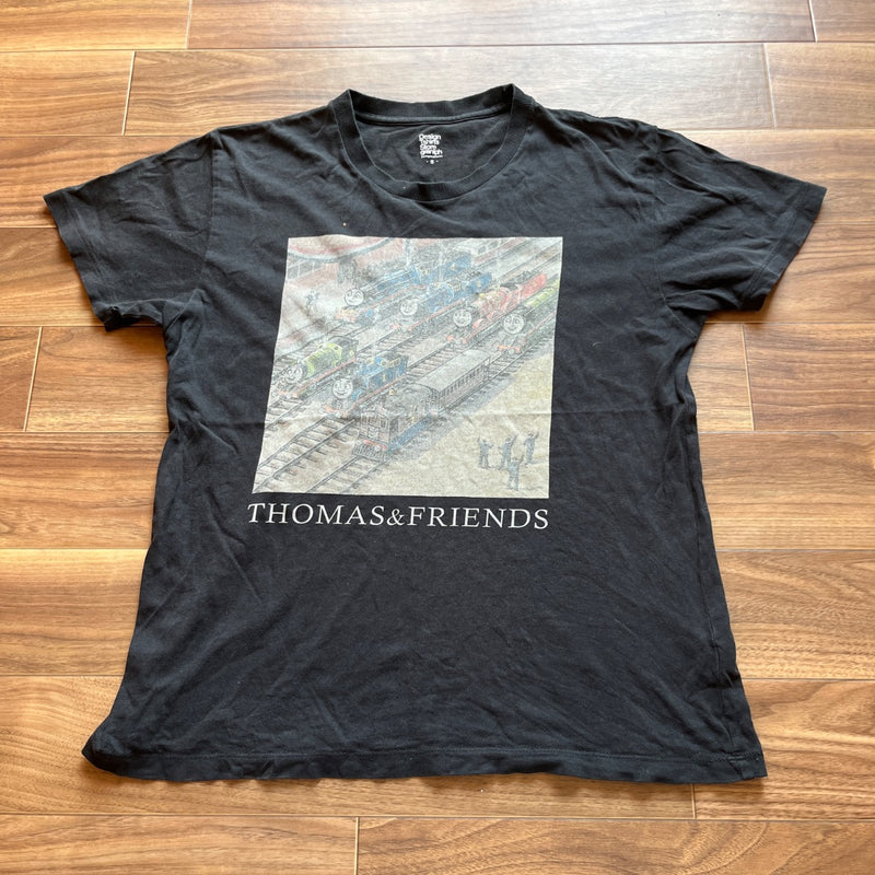 グラニフ きかんしゃトーマス Tシャツ 黒 S 2015年 コラボ プリント