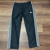 adidas トラックパンツ ブラック XL 万国旗タグ Y2K 裾ジップ