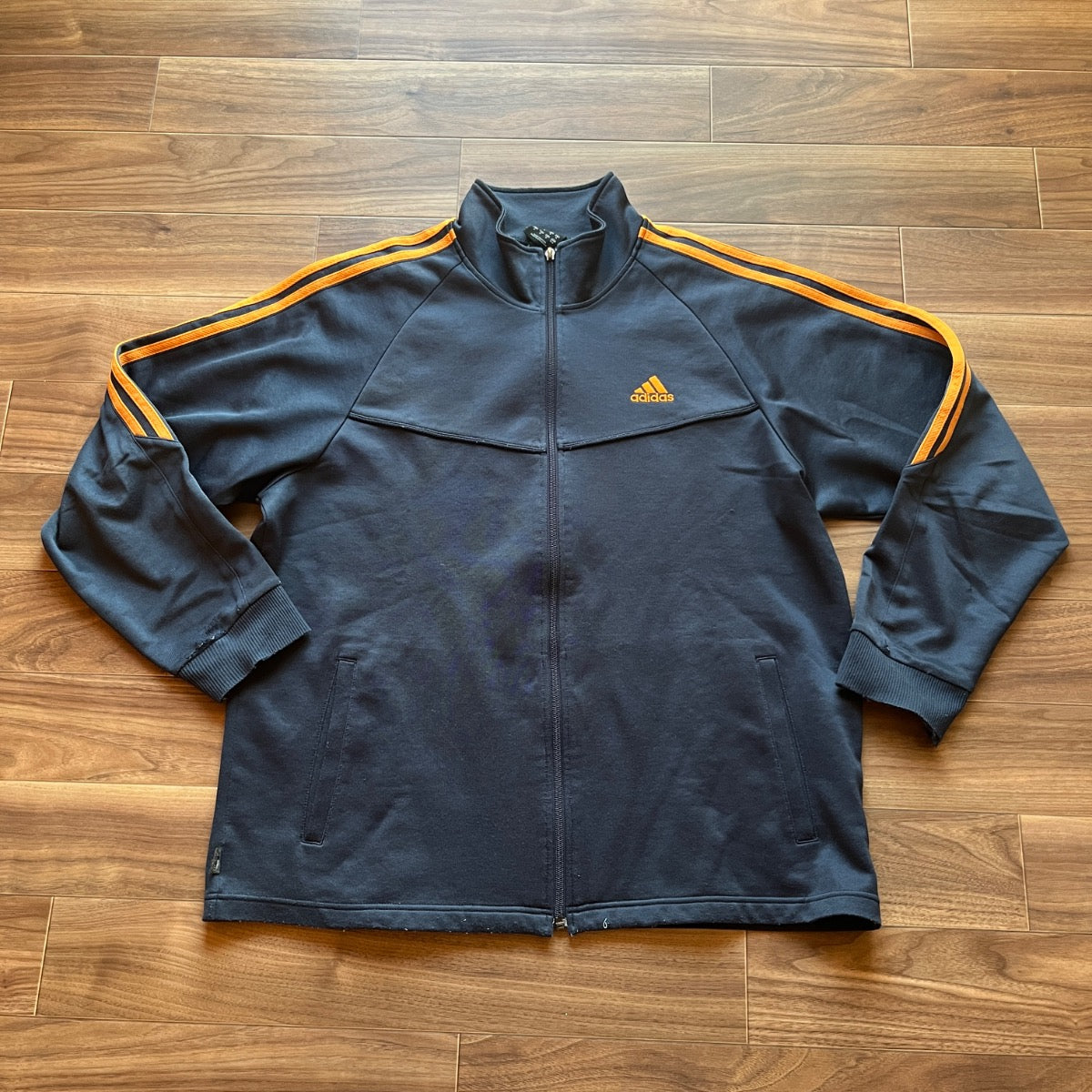 adidas トラックジャケット ネイビー XL 万国旗タグ 00s ジャージ