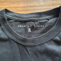 GU ソードアートオンライン Tシャツ 黒 XL SAO アニメ コラボ 半袖