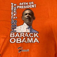 GILDAN プリントTシャツ オレンジ M バラク・オバマ 大統領 ハワイ