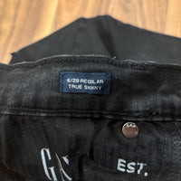 GAP ギャップ デニムパンツ 黒 L トゥルースキニー ストレッチ