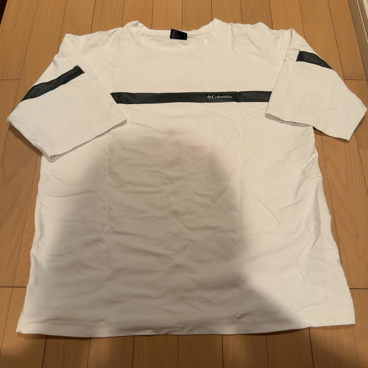 Columbia 半袖Tシャツ 白 L ドットライン レーヨン混