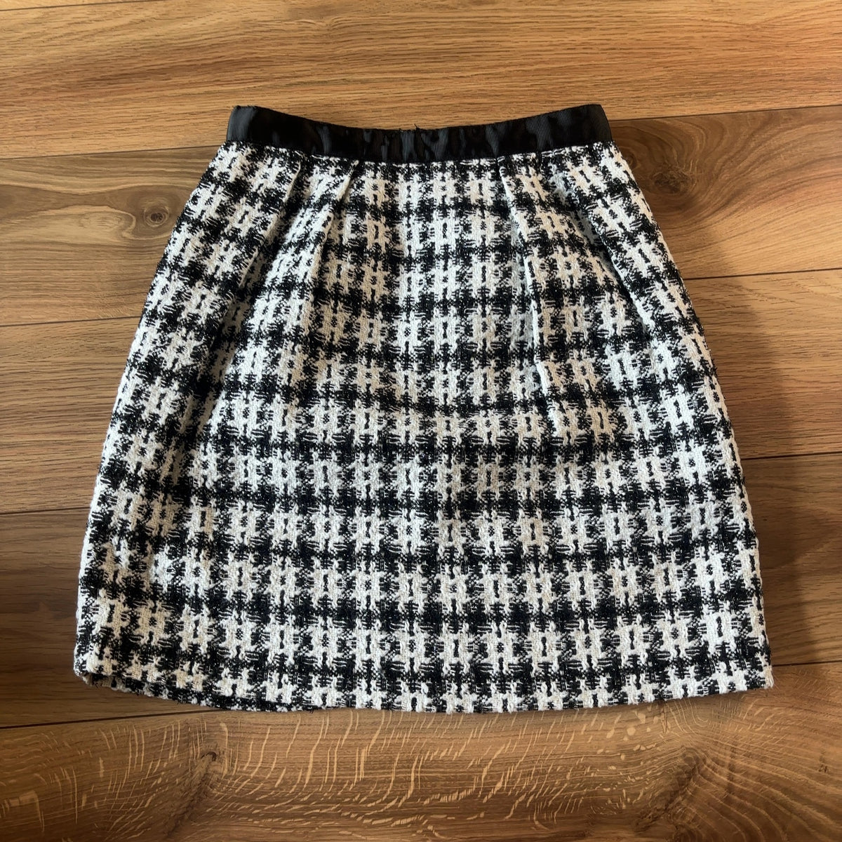 ROPE PICNIC スカート 白黒 S ツイード風 チェック柄