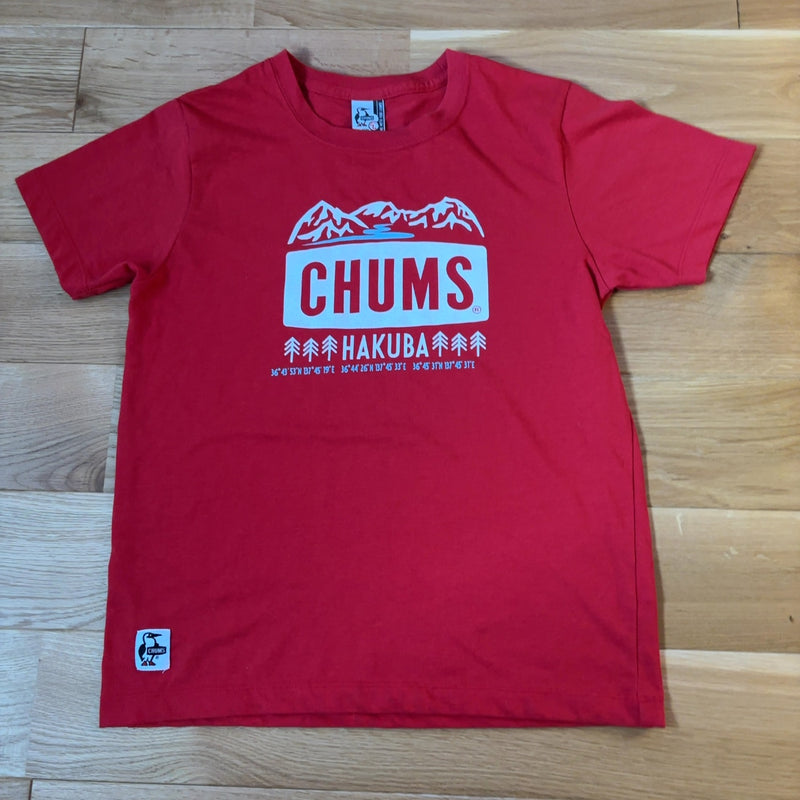CHUMS Tシャツ 赤 L 白馬 HAKUBA 限定 グラフィック