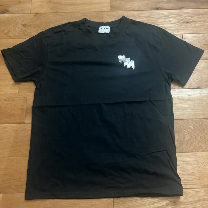 mnm MINAMI ライトオン コラボ Tシャツ 黒 L 箔プリント