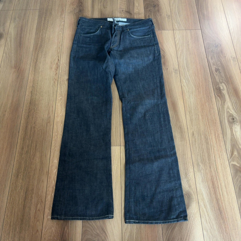 BIG JOHN デニムパンツ ネイビー L The tailored フレア