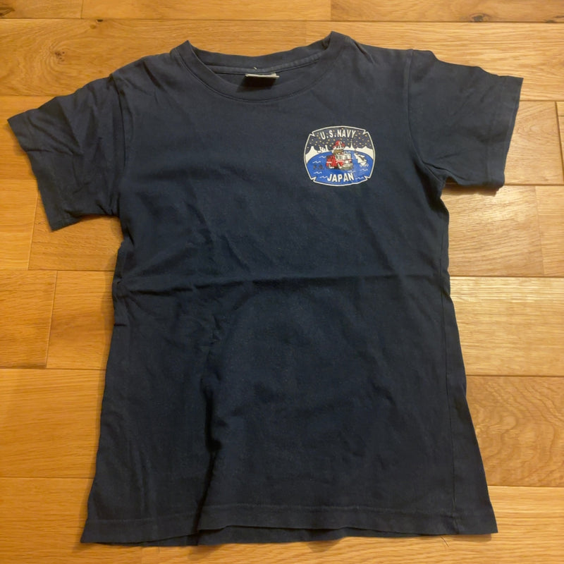 US NAVY CNRJ 消防隊 両面プリント Tシャツ ネイビー M