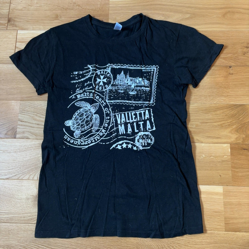 ROLY 半袖Tシャツ 黒 S マルタ島 ウミガメ スーベニア