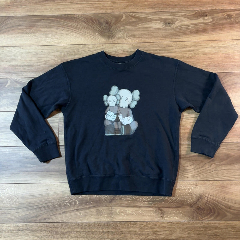 UNIQLO スウェット 黒 S KAWS カウズ コンパニオン プリント