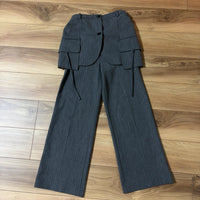 ZARA メゾンスペシャル レイヤードワイドパンツ グレー XS コラボ