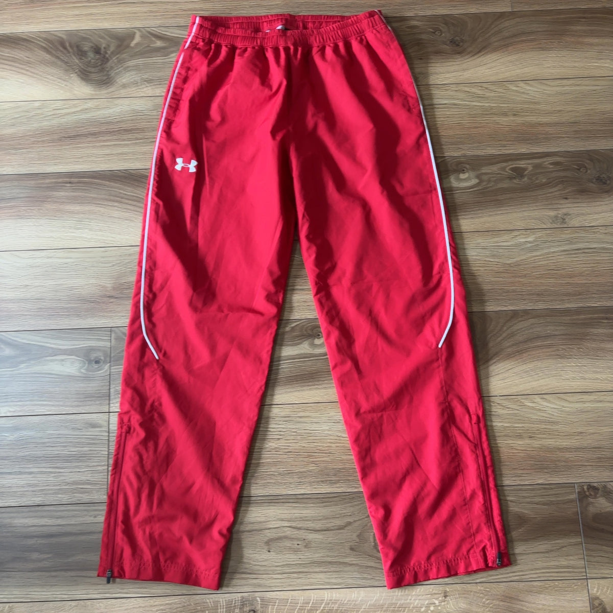 UNDER ARMOUR トラックパンツ 赤 L サイドライン