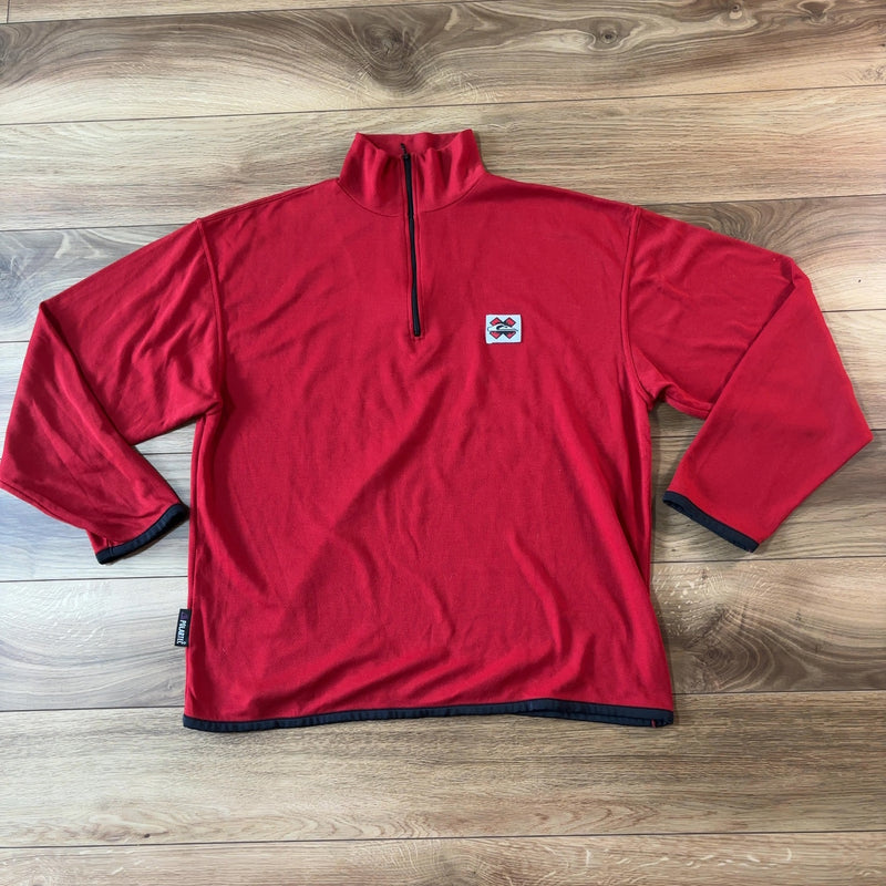 Quiksilver ハーフジップフリース 赤 XL ポーラテック 90s