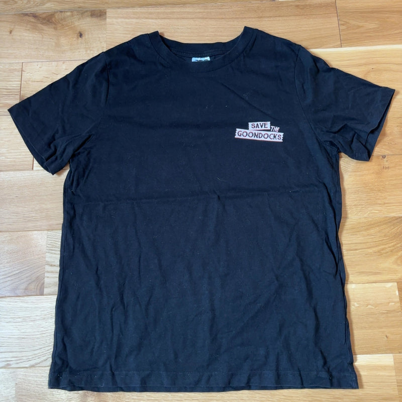 グーニーズ 映画Tシャツ 黒 L バックプリント ワーナー100周年