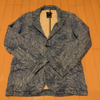 AZUL by moussy ボタニカル柄 テーラードジャケット ブルー M