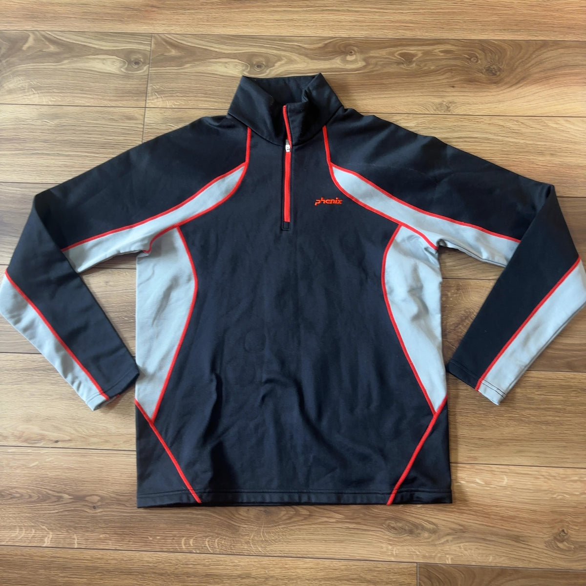 phenix ハーフジップトップス ブラック XL 切替デザイン