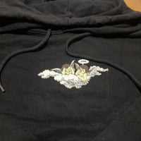H&M 天使グラフィックプリント スウェットパーカー ブラック XS