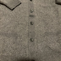 UNIQLO ラムVネックカーディガン グレー XL ウール100%