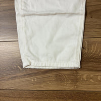 ZARA ホワイトデニムパンツ レディース XL ウエストゴム テーパード
