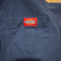 Dickies ディッキーズ 半袖 ワークシャツ ネイビー レディース S ロゴワッペン