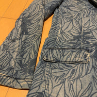 AZUL by moussy ボタニカル柄 テーラードジャケット ブルー M