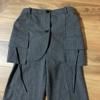ZARA メゾンスペシャル レイヤードワイドパンツ グレー XS コラボ