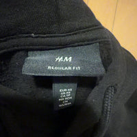 H&M 天使グラフィックプリント スウェットパーカー ブラック XS