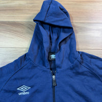 umbro ジップアップパーカー ネイビー 3XL ワンポイントロゴ デサント
