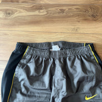 NIKE ナイロン トラックパンツ グレー メンズXL Y2K サイドライン