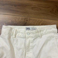 ZARA ホワイトデニムパンツ M メンズ 白 ジーンズ 一部変色あり