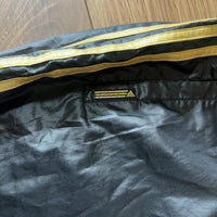 adidas トラックパンツ 黒 金 XL メンズ シャカパン 裏メッシュ