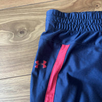 UNDER ARMOUR トラックパンツ ネイビー ピンク S サイドライン