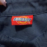 Dickies ディッキーズ 半袖 ワークシャツ ネイビー レディース S ロゴワッペン