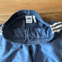 adidas アディダス トラックパンツ ブルー S アシンメトリー 三本ライン